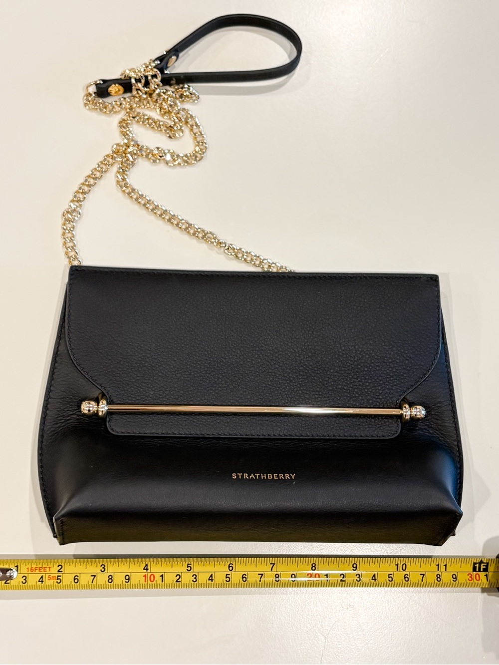 Strathberry Black Leather Stylist Crossbody & Clutch - Picture 9 of 9